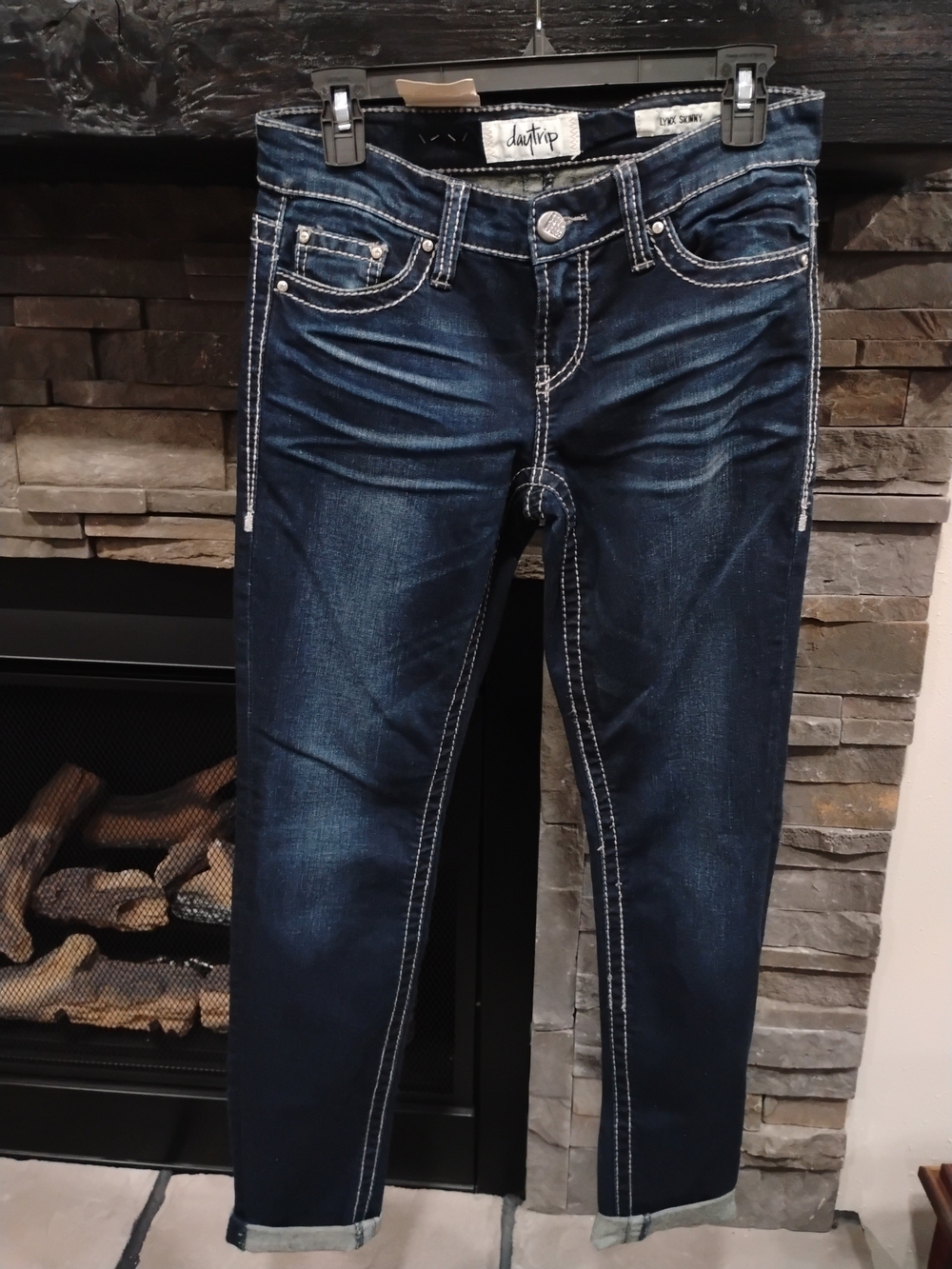 Daytrip Women's Skinny Jeans in Dark Indigo Size 26L